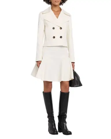 Burberry Ebony Cotton Twill Flare Mini Skirt | Thumbnail 1 Burberry Ebony Cotton Twill Flare Mini Skirt | Thumbnail 1