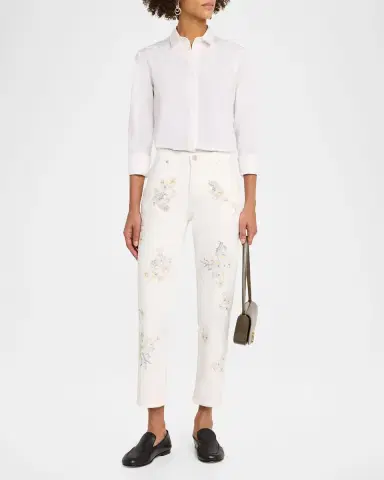 Libertine Porcelain Garden Embellished Slim-Leg Ankle Jeans | Thumbnail 2 Libertine Porcelain Garden Embellished Slim-Leg Ankle Jeans | Thumbnail 2