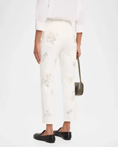 Libertine Porcelain Garden Embellished Slim-Leg Ankle Jeans | Thumbnail 3 Libertine Porcelain Garden Embellished Slim-Leg Ankle Jeans | Thumbnail 3