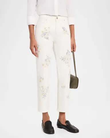 Libertine Porcelain Garden Embellished Slim-Leg Ankle Jeans | Thumbnail 4 Libertine Porcelain Garden Embellished Slim-Leg Ankle Jeans | Thumbnail 4