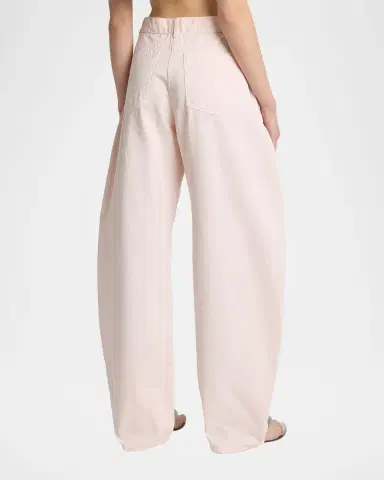 Alaïa Tinted Denim Barrel-Leg Pants | Thumbnail 2