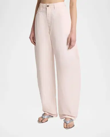 Alaïa Tinted Denim Barrel-Leg Pants | Thumbnail 3