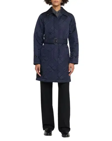 Burberry Darliston Check Quilted Coat With Belt | Thumbnail 1 Burberry Darliston Check Quilted Coat With Belt | Thumbnail 1