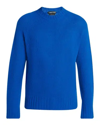 Tom Ford Men's Brushed Cashmere Raglan Crewneck Sweater | Thumbnail 1 Tom Ford Men's Brushed Cashmere Raglan Crewneck Sweater | Thumbnail 1