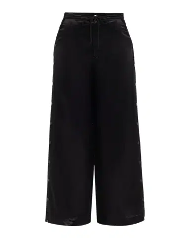 CYNTHIA ROWLEY Wide-Leg Snap Silk Pants | Thumbnail 1 CYNTHIA ROWLEY Wide-Leg Snap Silk Pants | Thumbnail 1