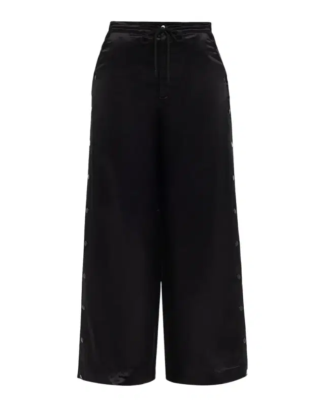Cynthia Rowley Wide-Leg Snap Silk Pants