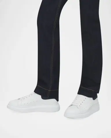 Alexander McQueen Men's Leather and Suede Oversized Sneakers | Thumbnail 2 Alexander McQueen Men's Leather and Suede Oversized Sneakers | Thumbnail 2