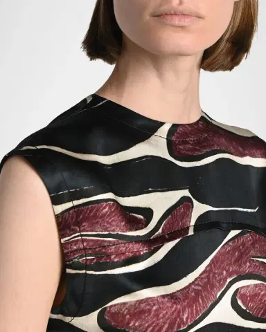 Marni Abstract Wave Sleeveless Midi Dress | Thumbnail 4 Marni Abstract Wave Sleeveless Midi Dress | Thumbnail 4