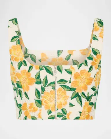 Milly Mel Floral-Embroidered Crop Top | Thumbnail 3