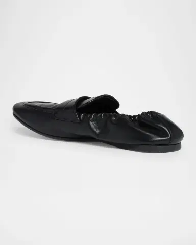 Dolce & Gabbana Men's Leather DG-Logo Elastic Penny Loafers | Thumbnail 3