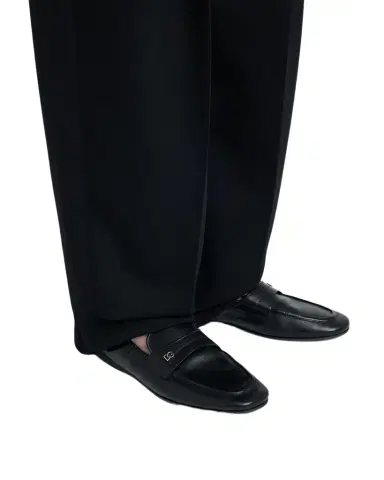 Dolce & Gabbana Men's Leather DG-Logo Elastic Penny Loafers | Thumbnail 1
