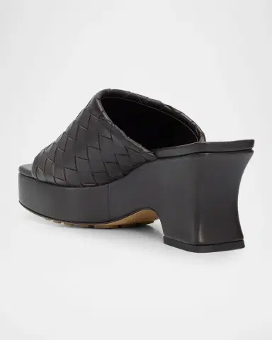 Bottega Veneta 70mm Rosita Intrecciato Leather Wedge Mules | Thumbnail 4 Bottega Veneta 70mm Rosita Intrecciato Leather Wedge Mules | Thumbnail 4
