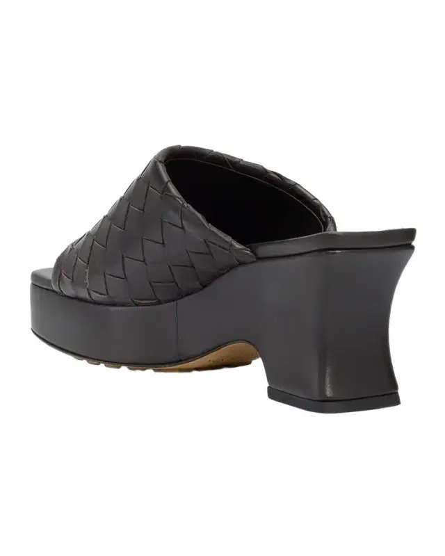 Bottega Veneta 70mm Rosita Intrecciato Leather Wedge Mules