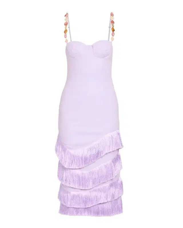 Gabriela Linen Fringe-Trim Midi Dress