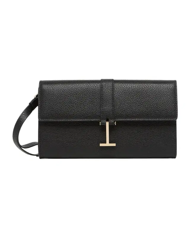 TOM FORD Kara Hanging T Leather Wristlet