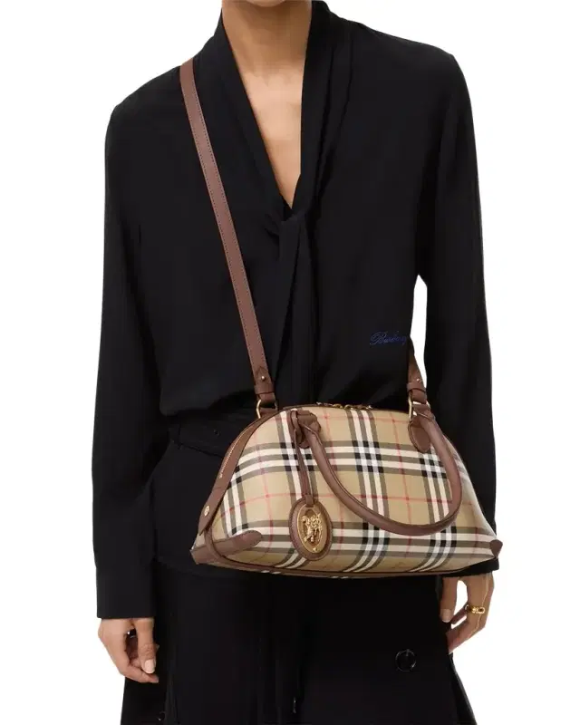 Burberry Primrose Small Check Top Handle Bag