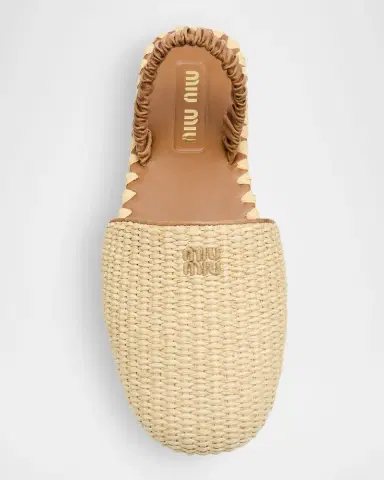 Miu Miu Woven Slingback Sandals | Thumbnail 4