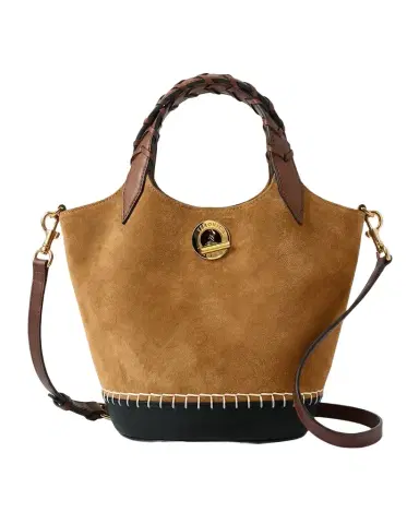 Veronica Beard Anchor Colorblock Suede & Leather Top-Handle Bag | Thumbnail 1 Veronica Beard Anchor Colorblock Suede & Leather Top-Handle Bag | Thumbnail 1