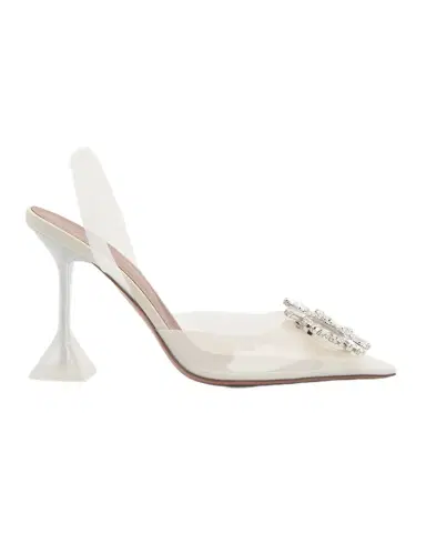 Amina Muaddi Begum 90mm 'Glass ' Slingback Pumps | Thumbnail 1 Amina Muaddi Begum 90mm 'Glass ' Slingback Pumps | Thumbnail 1