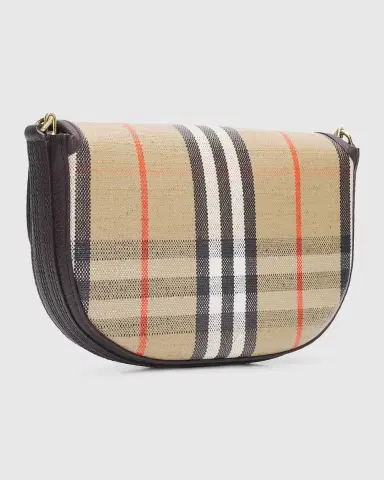 Burberry Highlands Mini Check Cotton-Blend Shoulder Bag | Thumbnail 2 Burberry Highlands Mini Check Cotton-Blend Shoulder Bag | Thumbnail 2