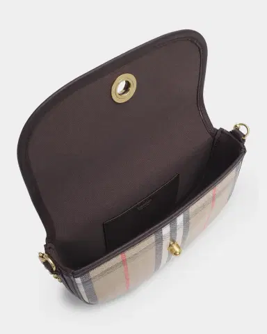 Burberry Highlands Mini Check Cotton-Blend Shoulder Bag | Thumbnail 4 Burberry Highlands Mini Check Cotton-Blend Shoulder Bag | Thumbnail 4