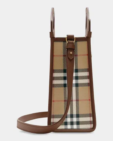 Burberry Mini Check Canvas & Leather Pocket Bag | Thumbnail 3 Burberry Mini Check Canvas & Leather Pocket Bag | Thumbnail 3