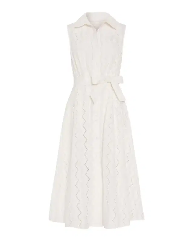 Milly Leya Sleeveless Eyelet Cotton Midi Dress