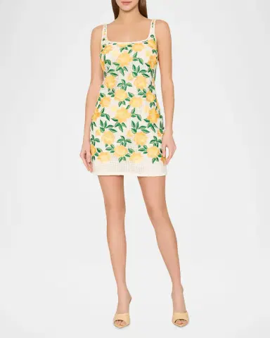 Milly Maria Floral-Embroidered Knit Mini Dress | Thumbnail 2