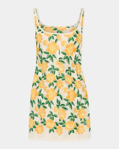 Milly Maria Floral-Embroidered Knit Mini Dress | Thumbnail 3