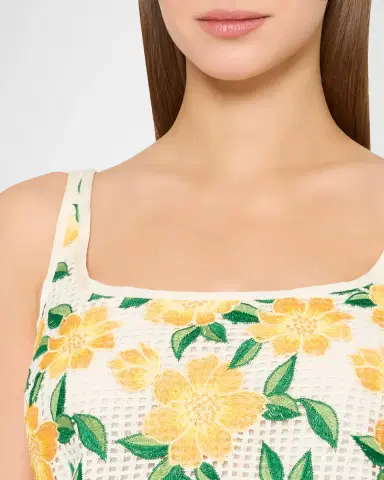 Milly Maria Floral-Embroidered Knit Mini Dress | Thumbnail 5