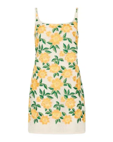 Milly Maria Floral-Embroidered Knit Mini Dress | Thumbnail 1