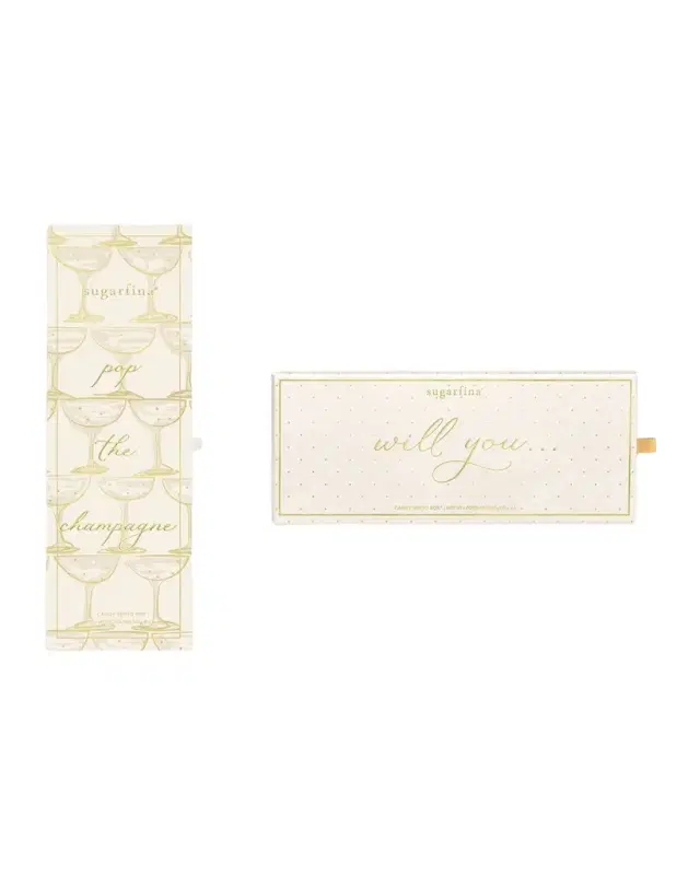 Sugarfina Will You. Pop the Champagne Candy Gift Boxes, Set of 2