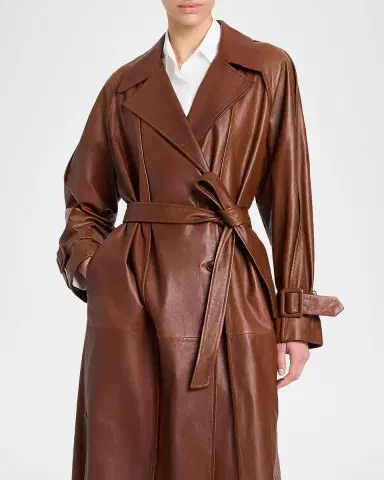 TWP Unfinished Business Leather Trench Coat | Thumbnail 5
