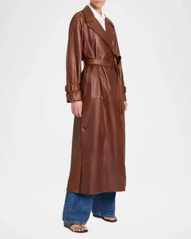 TWP Unfinished Business Leather Trench Coat | Thumbnail 6