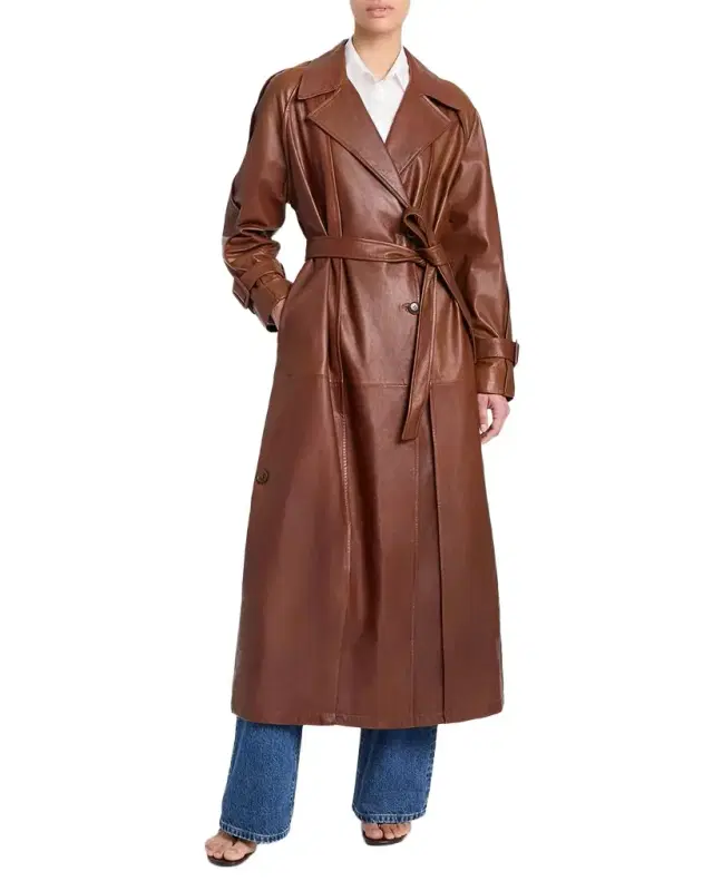 TWP Unfinished Business Leather Trench Coat