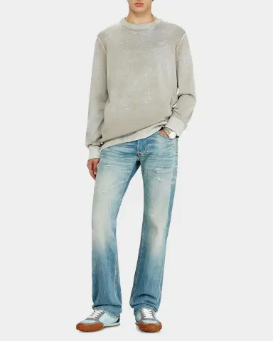 Diesel Men's Laurent Sun-Faded Cotton Crewneck Sweater | Thumbnail 2 Diesel Men's Laurent Sun-Faded Cotton Crewneck Sweater | Thumbnail 2