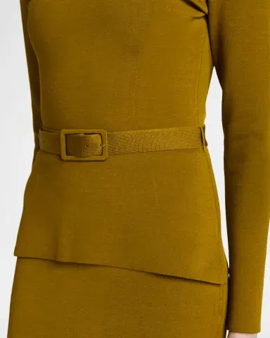 Tom Ford Olivinegr Long-Sleeve Belted Top | Thumbnail 5