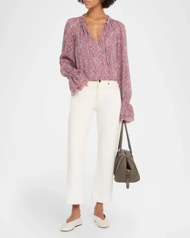 Veronica Beard Maxime Floral Blouse | Thumbnail 2 Veronica Beard Maxime Floral Blouse | Thumbnail 2