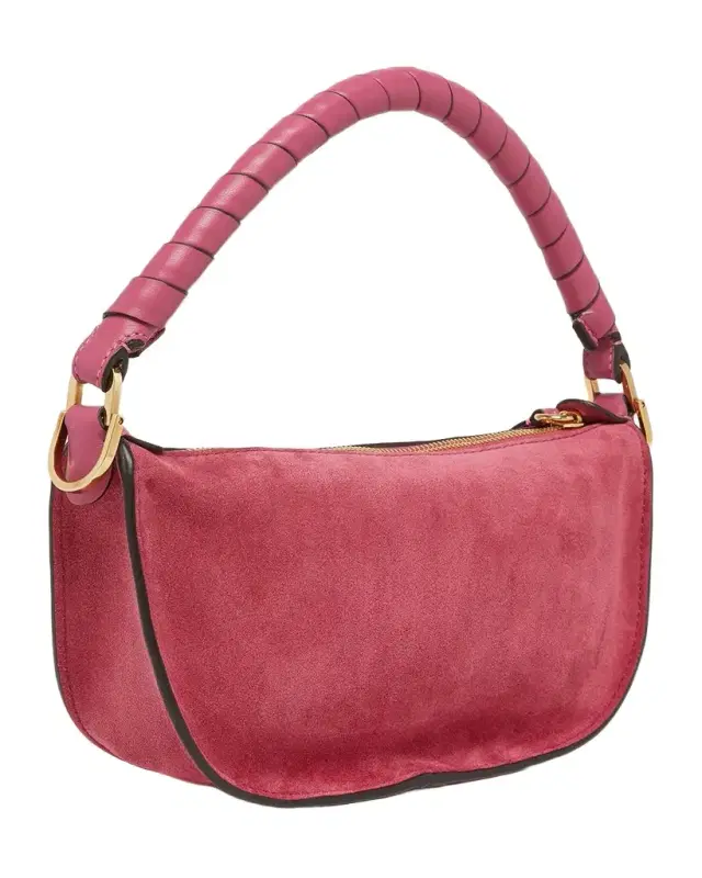 Marcie Mini Saddle Crossbody Bag in Suede