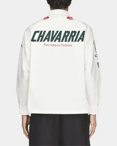 Adidas x Chavarria Men's Cotton Embroidered Button-Down Shirt | Thumbnail 3