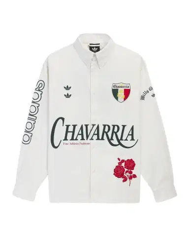 Adidas x Chavarria Men's Cotton Embroidered Button-Down Shirt | Thumbnail 1
