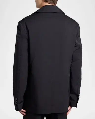 Bottega Veneta Men's Nylon and Cotton Technical Short Coat | Thumbnail 2 Bottega Veneta Men's Nylon and Cotton Technical Short Coat | Thumbnail 2