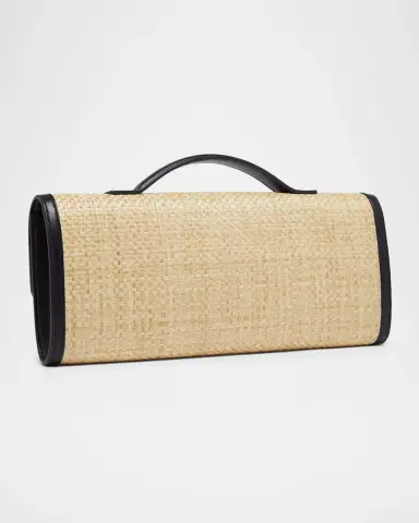 Bottega Veneta Andiamo Woven Raffia Clutch Bag | Thumbnail 2