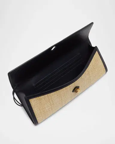 Bottega Veneta Andiamo Woven Raffia Clutch Bag | Thumbnail 3