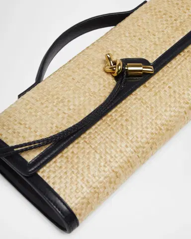 Bottega Veneta Andiamo Woven Raffia Clutch Bag | Thumbnail 5