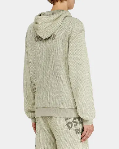 Diesel Men's Norm Eagle-Graphic Acid-Wash Mesh Hoodie | Thumbnail 3