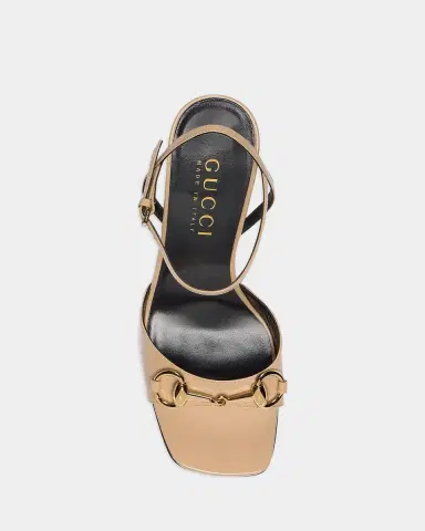 Gucci 85mm Signora Leather Ankle-Strap Sandals | Thumbnail 3
