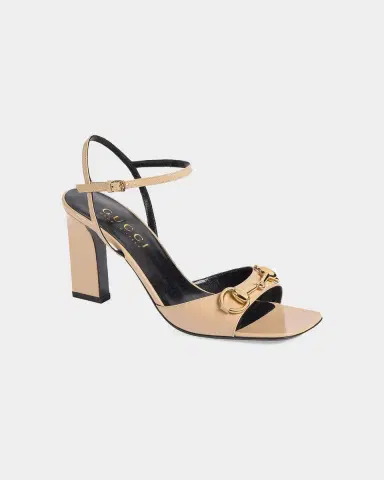 Gucci 85mm Signora Leather Ankle-Strap Sandals | Thumbnail 4