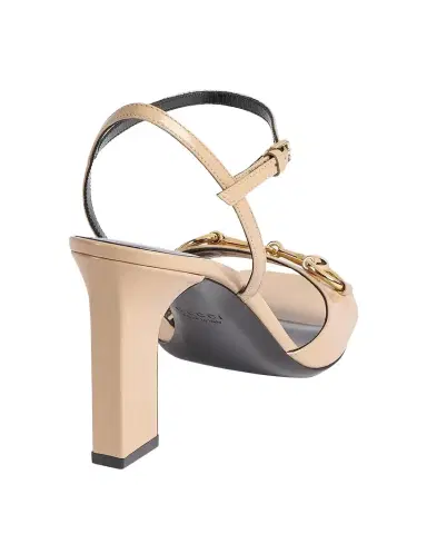 Gucci 85mm Signora Leather Ankle-Strap Sandals | Thumbnail 1