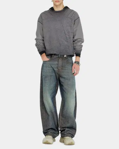 Diesel Men's Aron Cotton-Blend Fleece Sweatshirt | Thumbnail 2 Diesel Men's Aron Cotton-Blend Fleece Sweatshirt | Thumbnail 2